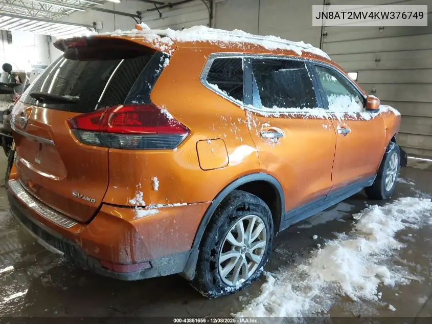 JN8AT2MV4KW376749 2019 Nissan Rogue Sv