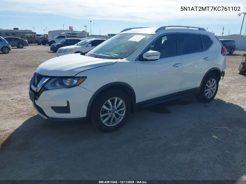 5N1AT2MT7KC761102 2019 Nissan Rogue S