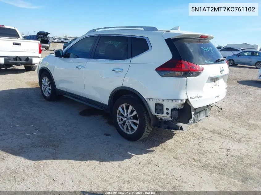 5N1AT2MT7KC761102 2019 Nissan Rogue S
