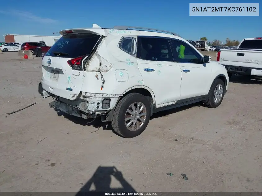 5N1AT2MT7KC761102 2019 Nissan Rogue S