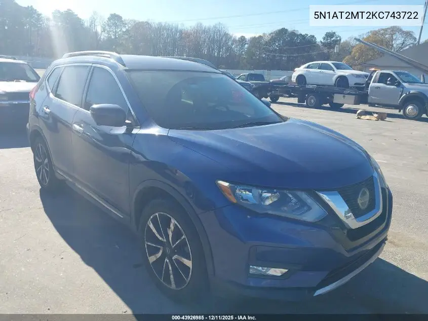 5N1AT2MT2KC743722 2019 Nissan Rogue Sl