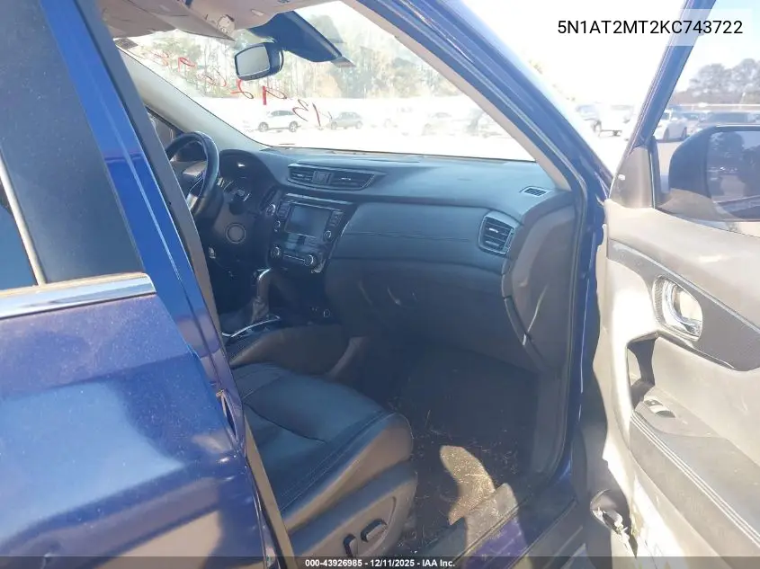 5N1AT2MT2KC743722 2019 Nissan Rogue Sl