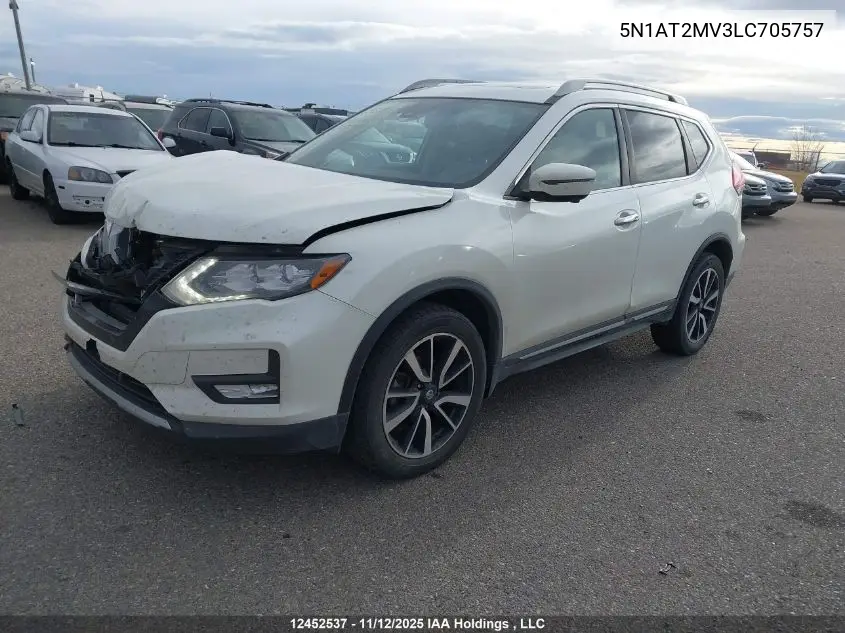 5N1AT2MV3LC705757 2020 Nissan Rogue S/Sl/Sv