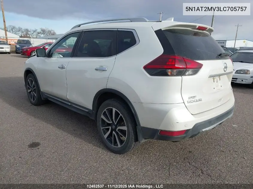 5N1AT2MV3LC705757 2020 Nissan Rogue S/Sl/Sv