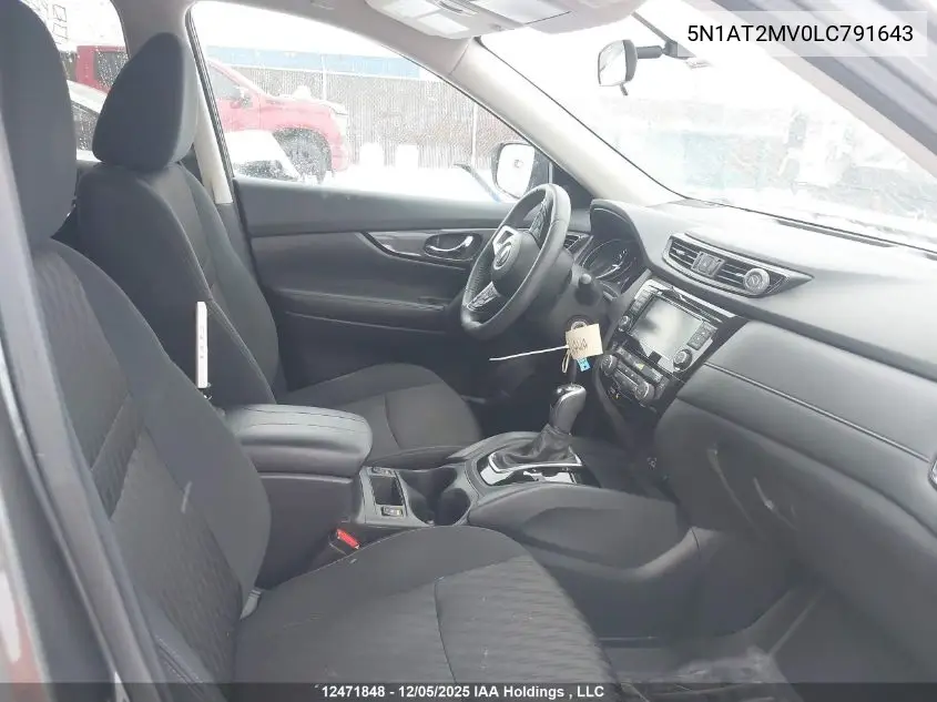 5N1AT2MV0LC791643 2020 Nissan Rogue S/Sl/Sv