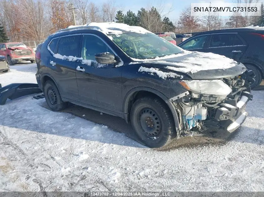 5N1AT2MV7LC731553 2020 Nissan Rogue S/Sl/Sv