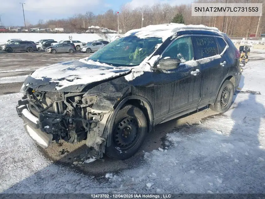 5N1AT2MV7LC731553 2020 Nissan Rogue S/Sl/Sv