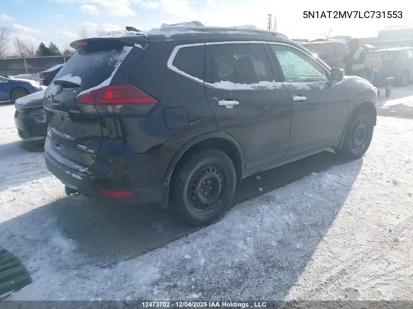 5N1AT2MV7LC731553 2020 Nissan Rogue S/Sl/Sv