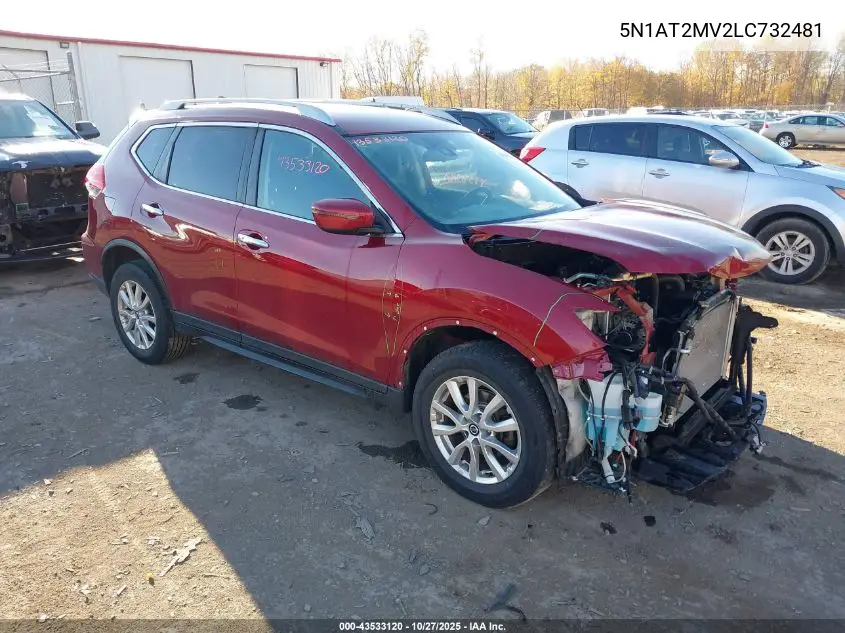 5N1AT2MV2LC732481 2020 Nissan Rogue Sv Intelligent Awd
