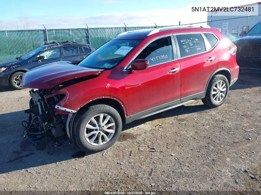 5N1AT2MV2LC732481 2020 Nissan Rogue Sv Intelligent Awd