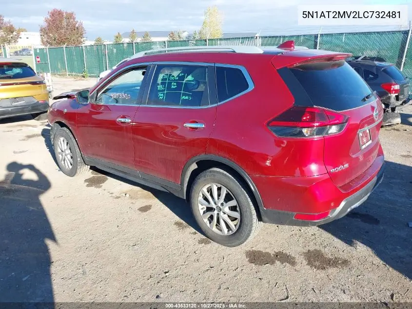 5N1AT2MV2LC732481 2020 Nissan Rogue Sv Intelligent Awd