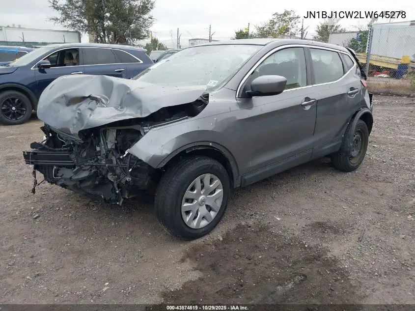 JN1BJ1CW2LW645278 2020 Nissan Rogue Sport S Awd Xtronic Cvt