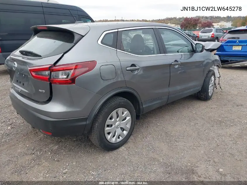 JN1BJ1CW2LW645278 2020 Nissan Rogue Sport S Awd Xtronic Cvt
