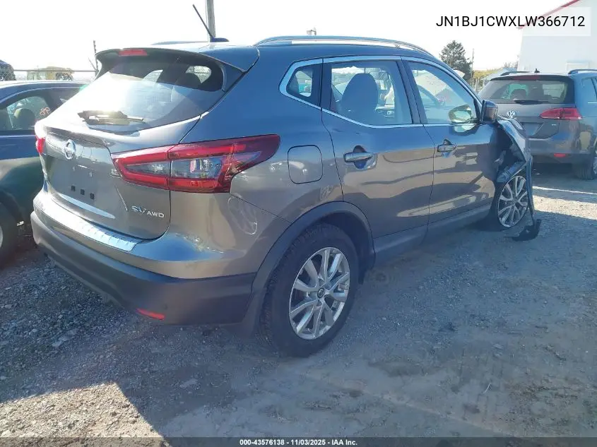 JN1BJ1CWXLW366712 2020 Nissan Rogue Sport Sv Awd Xtronic Cvt