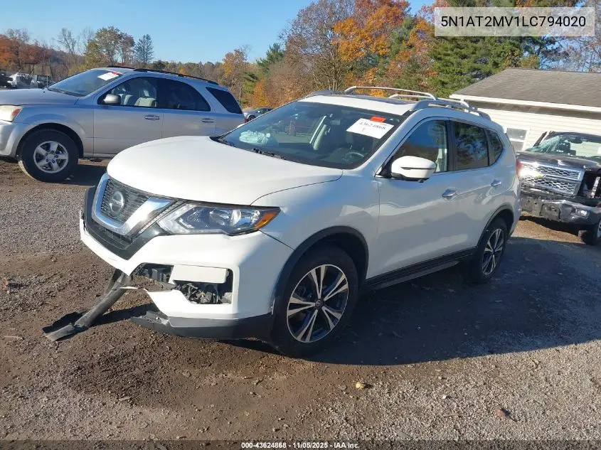 5N1AT2MV1LC794020 2020 Nissan Rogue Sv Intelligent Awd