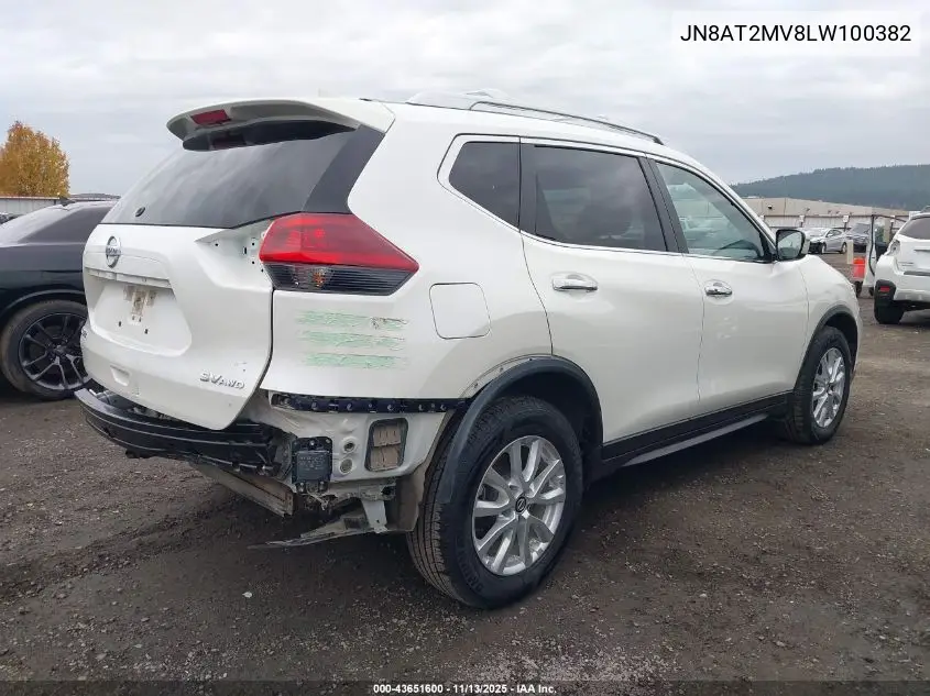 JN8AT2MV8LW100382 2020 Nissan Rogue Sv Intelligent Awd