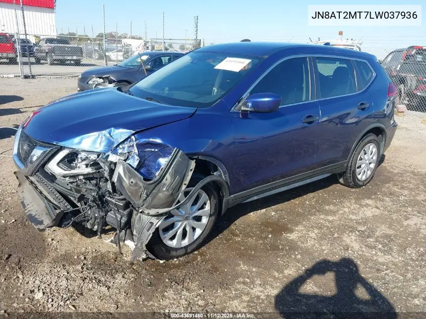 JN8AT2MT7LW037936 2020 Nissan Rogue S Fwd