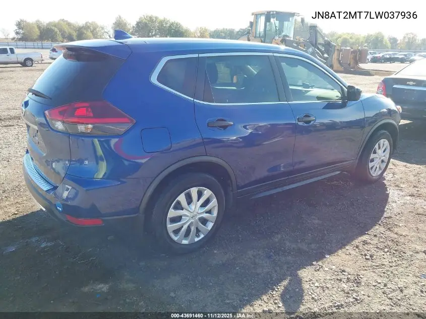 JN8AT2MT7LW037936 2020 Nissan Rogue S Fwd