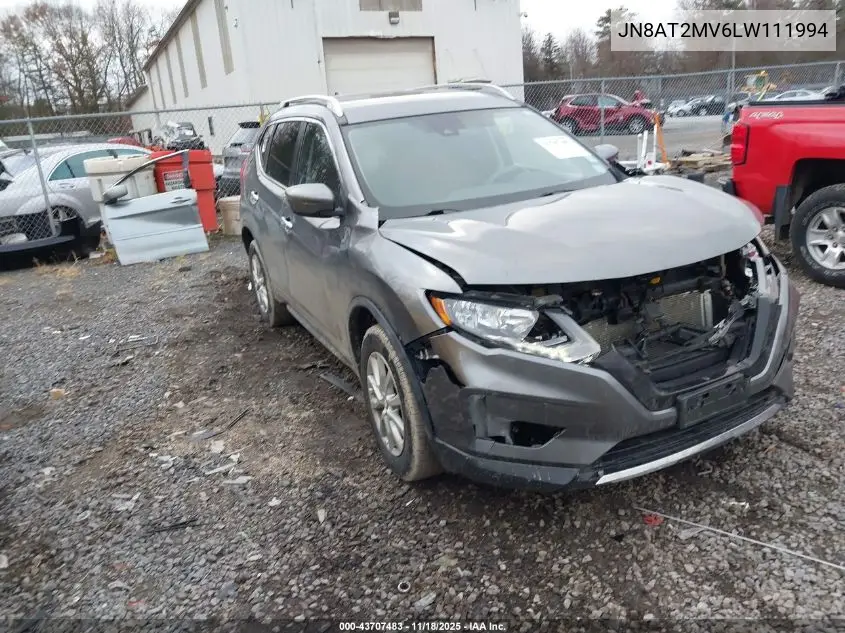 JN8AT2MV6LW111994 2020 Nissan Rogue Sv Intelligent Awd