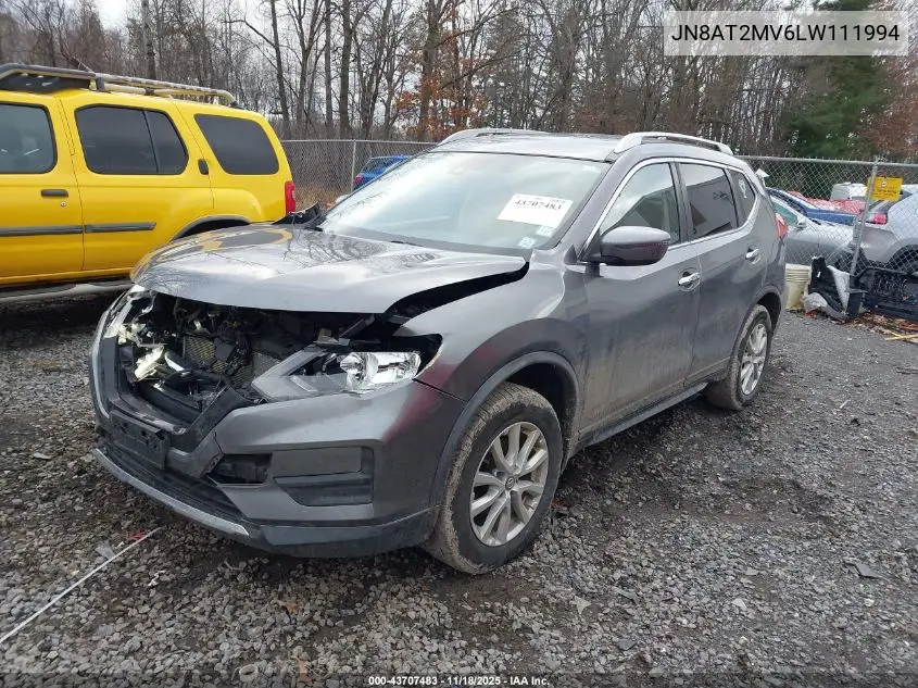 JN8AT2MV6LW111994 2020 Nissan Rogue Sv Intelligent Awd