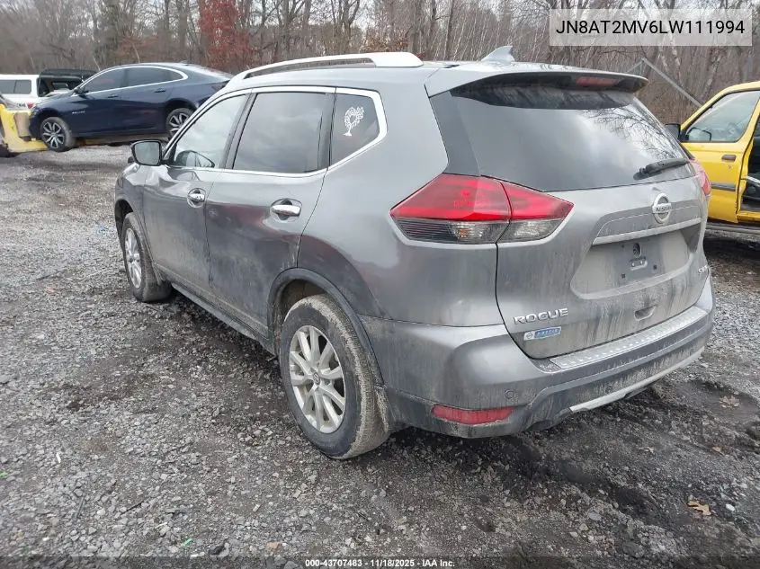 JN8AT2MV6LW111994 2020 Nissan Rogue Sv Intelligent Awd