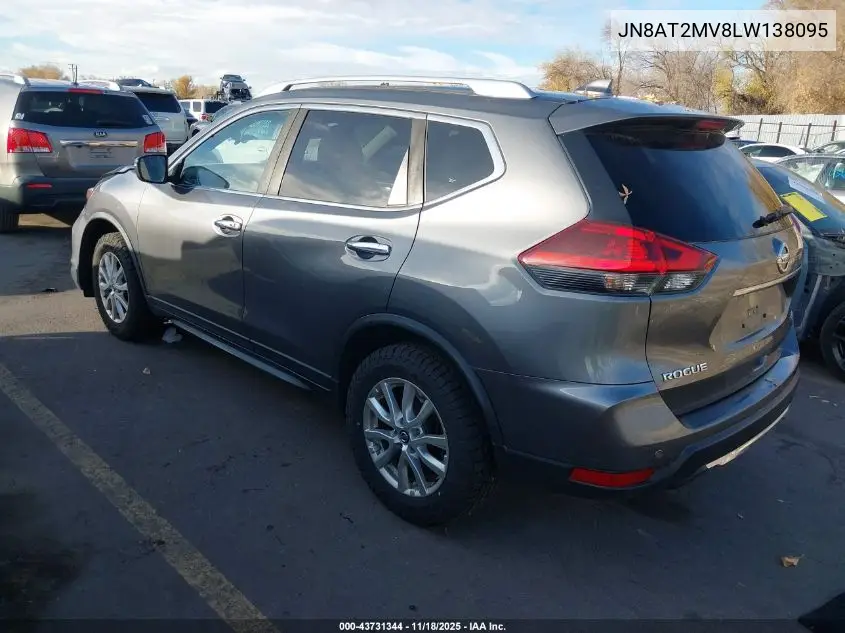 JN8AT2MV8LW138095 2020 Nissan Rogue Sv Intelligent Awd