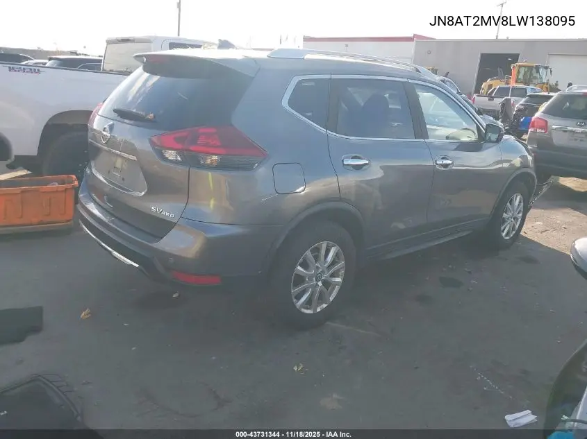 JN8AT2MV8LW138095 2020 Nissan Rogue Sv Intelligent Awd