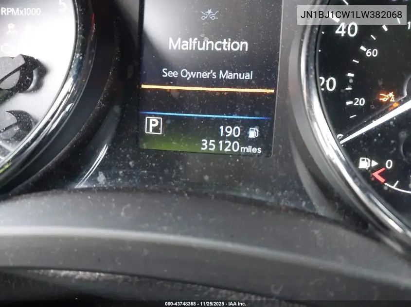 JN1BJ1CW1LW382068 2020 Nissan Rogue Sport Sv Awd Xtronic Cvt