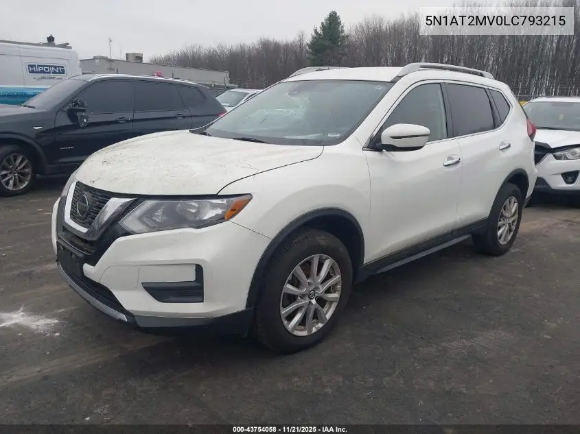5N1AT2MV0LC793215 2020 Nissan Rogue Sv Intelligent Awd