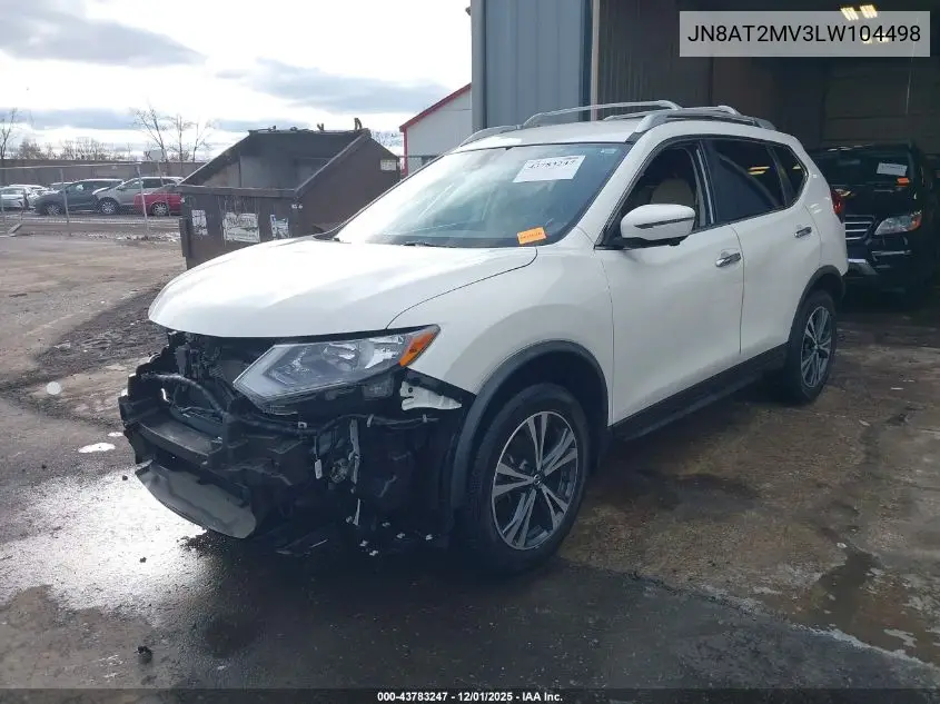 JN8AT2MV3LW104498 2020 Nissan Rogue Sv Intelligent Awd