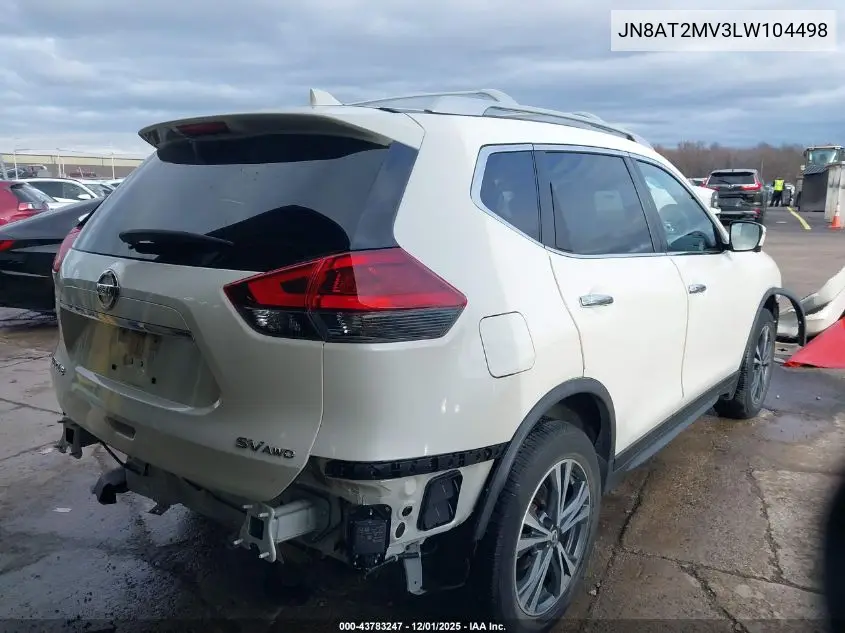 JN8AT2MV3LW104498 2020 Nissan Rogue Sv Intelligent Awd