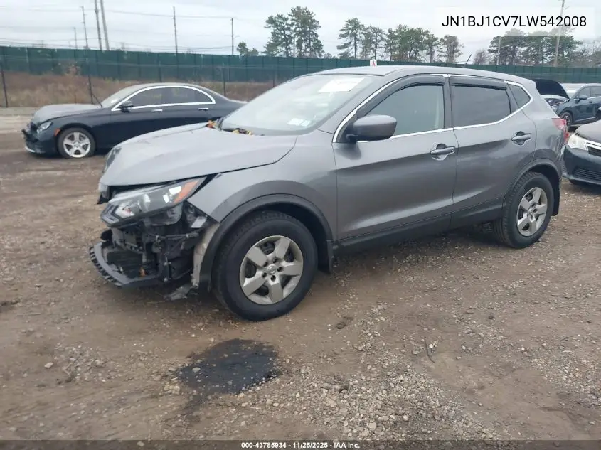 JN1BJ1CV7LW542008 2020 Nissan Rogue Sport S Fwd Xtronic Cvt