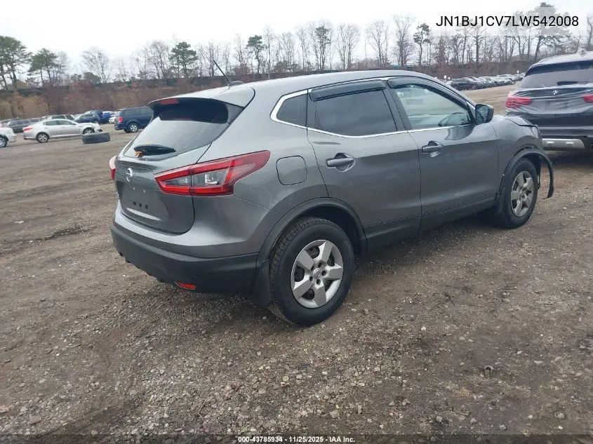 JN1BJ1CV7LW542008 2020 Nissan Rogue Sport S Fwd Xtronic Cvt