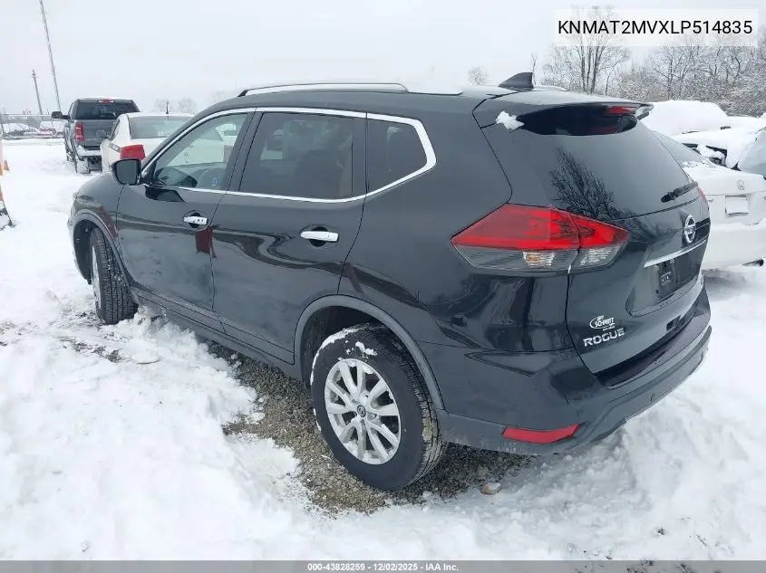 KNMAT2MVXLP514835 2020 Nissan Rogue Sv Intelligent Awd