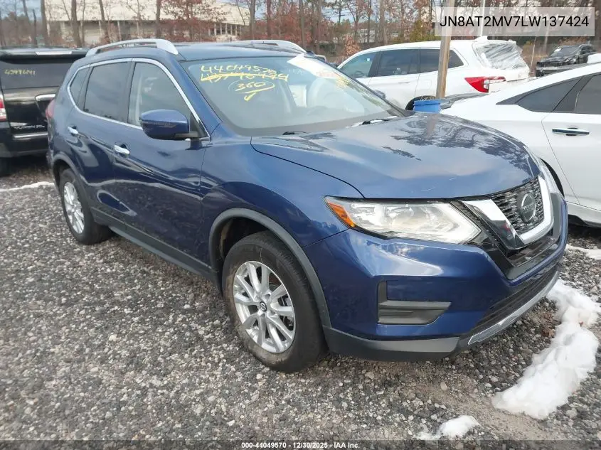 JN8AT2MV7LW137424 2020 Nissan Rogue S Intelligent Awd