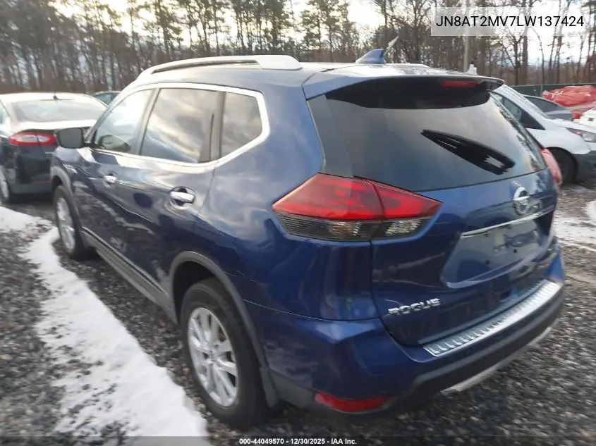 JN8AT2MV7LW137424 2020 Nissan Rogue S Intelligent Awd