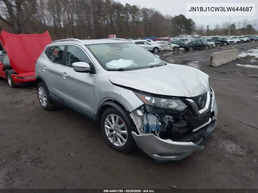 JN1BJ1CW3LW644687 2020 Nissan Rogue Sport Sv Awd Xtronic Cvt