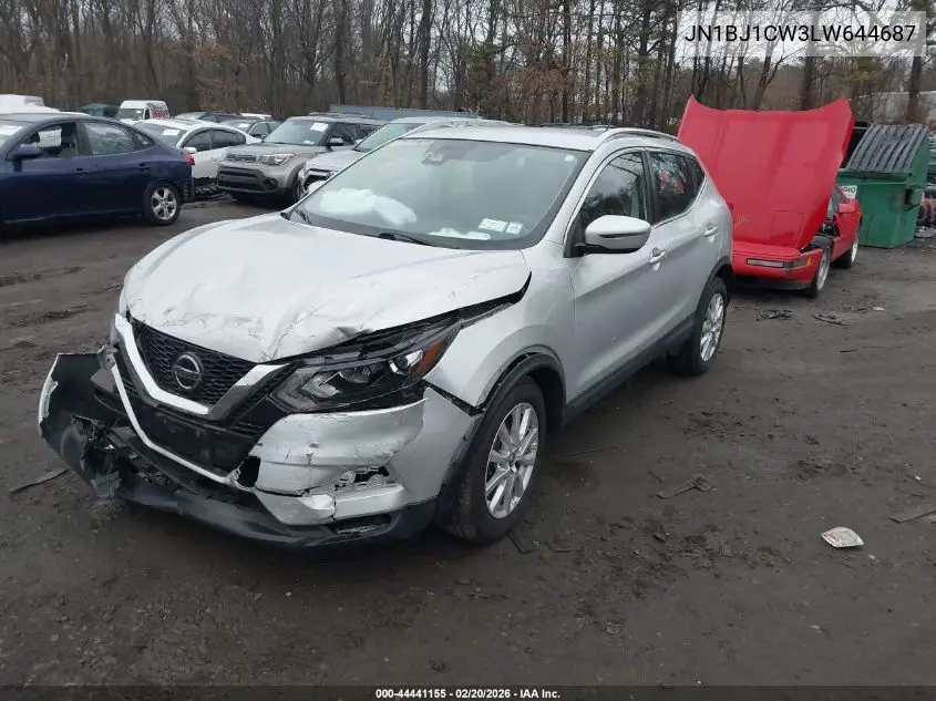 JN1BJ1CW3LW644687 2020 Nissan Rogue Sport Sv Awd Xtronic Cvt