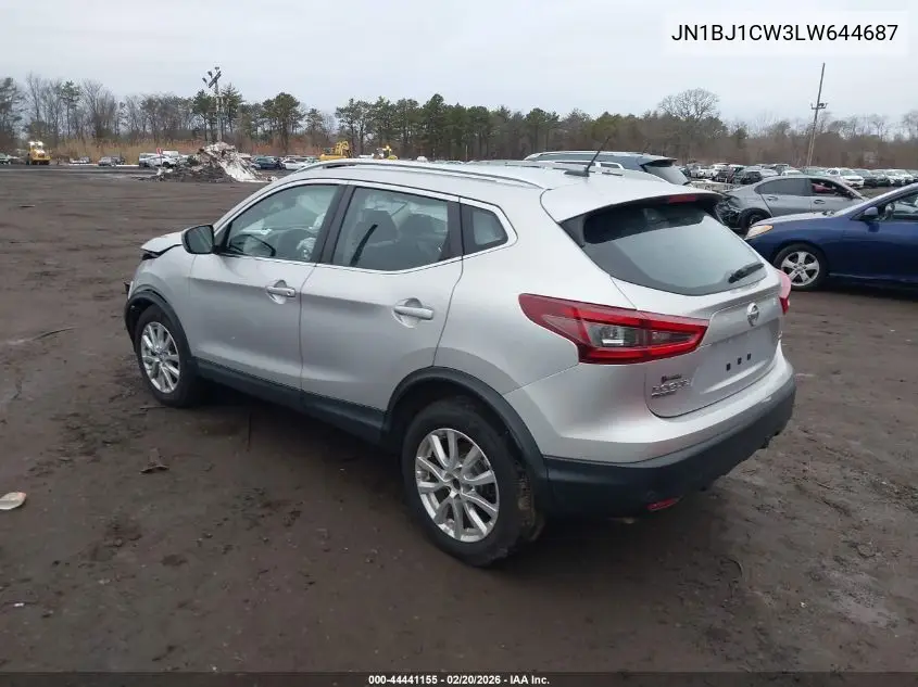 JN1BJ1CW3LW644687 2020 Nissan Rogue Sport Sv Awd Xtronic Cvt