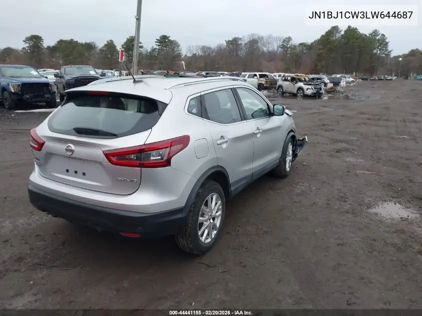 JN1BJ1CW3LW644687 2020 Nissan Rogue Sport Sv Awd Xtronic Cvt