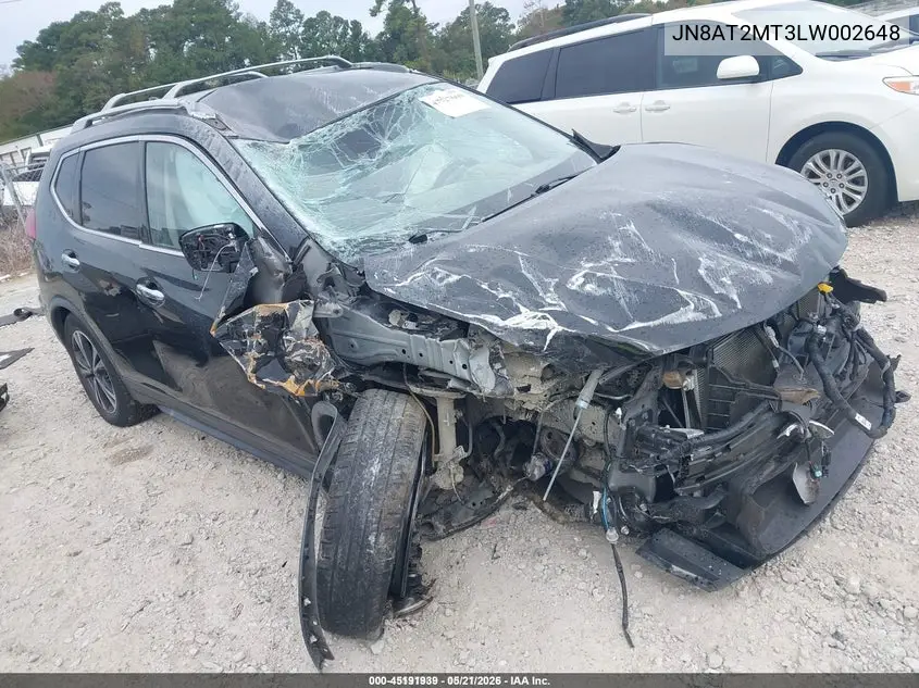 JN8AT2MT3LW002648 2020 Nissan Rogue Sv Fwd