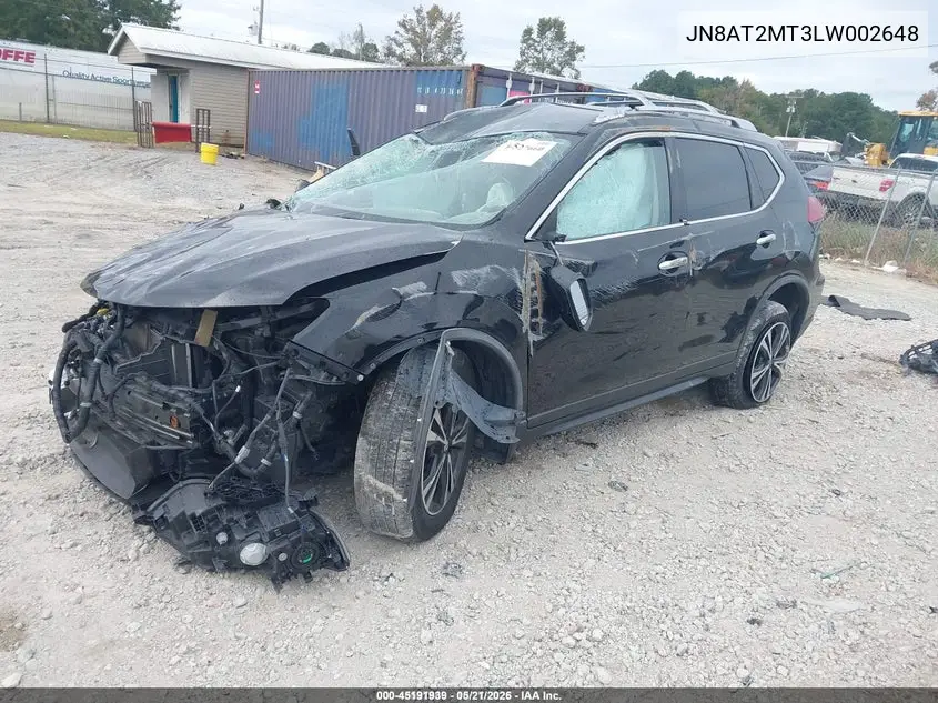 JN8AT2MT3LW002648 2020 Nissan Rogue Sv Fwd