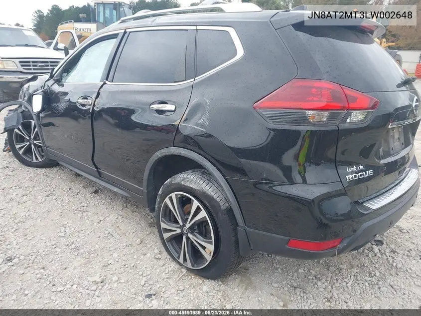 JN8AT2MT3LW002648 2020 Nissan Rogue Sv Fwd