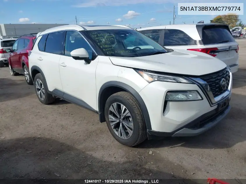 5N1AT3BBXMC779774 2021 Nissan Rogue Sv