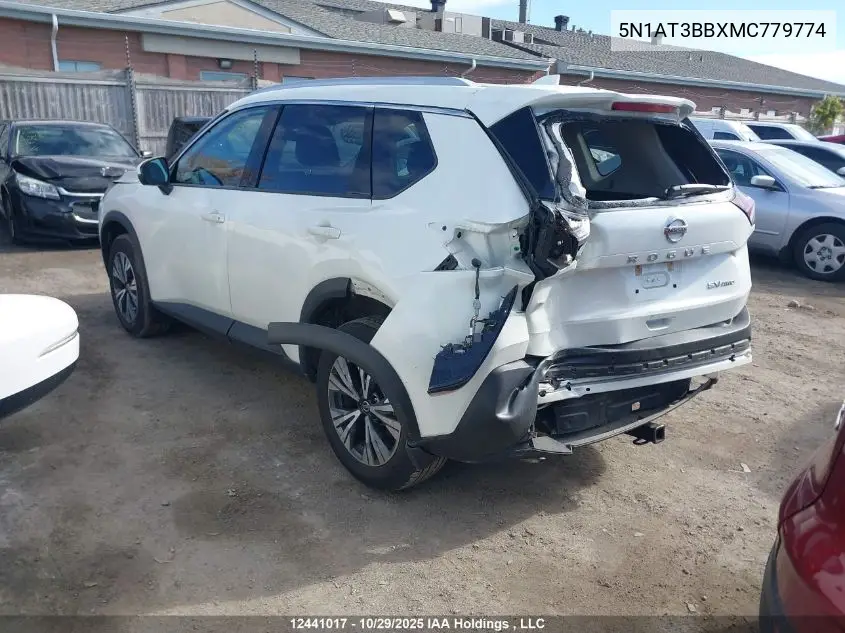 5N1AT3BBXMC779774 2021 Nissan Rogue Sv