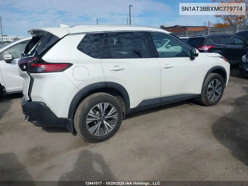 5N1AT3BBXMC779774 2021 Nissan Rogue Sv
