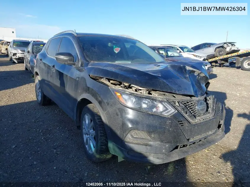 JN1BJ1BW7MW426304 2021 Nissan Rogue Sport Sv