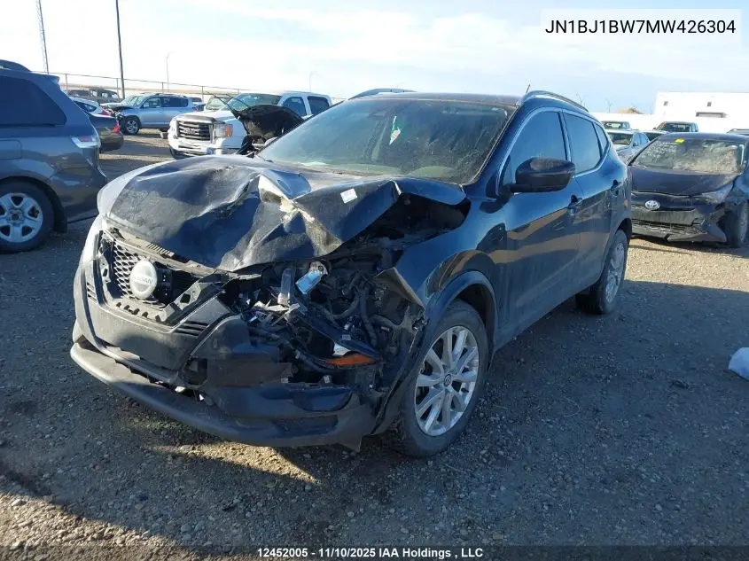 JN1BJ1BW7MW426304 2021 Nissan Rogue Sport Sv