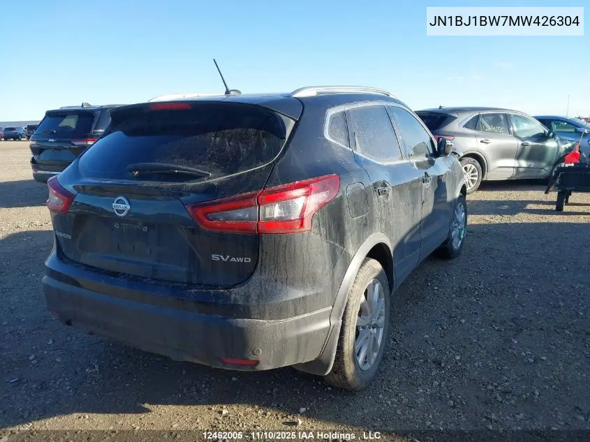 JN1BJ1BW7MW426304 2021 Nissan Rogue Sport Sv