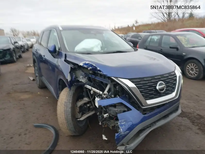 5N1AT3BB7MC835864 2021 Nissan Rogue Sv